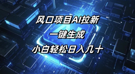 风口项目AI拉新，一键生成，小白轻松日入几十-坡途网络