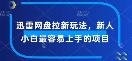 迅雷网盘拉新玩法，新人小白最容易上手的项目-坡途网络